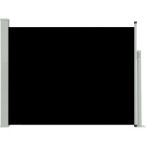 Sisäänvedettävä terassin sivumarkiisi, 140x500cm, musta