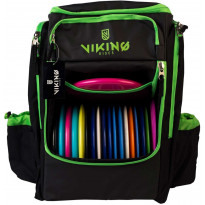 Frisbeegolfreppu Viking Discs Tour Bag, musta/lime