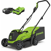 Akkuruohonleikkuri Greenworks GD24LM33K2, 33cm, 24V, 2.0Ah akulla