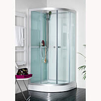Suihkukaappi Hafa Polaris 90 Round, kirkas lasi, 900x900mm, Verkkokaupan poistotuote
