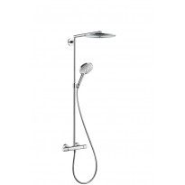 Sadesuihkusetti Hansgrohe Raindance Select S 300 Showerpipe, termostaattihanalla, suihkupää ⌀300mm, vettä säästävä, yläsuihkulla ja käsisuihkulla, kiiltävä kromi