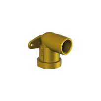 Pesukoneen poistokulma Hela 650, messinki, viemäröintikulma, 3/4&quot;x32mm