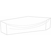 Kalustesuoja kulmasohvalle Hillerstorp, 290/80x225/80x67cm, polyesteri, harmaa