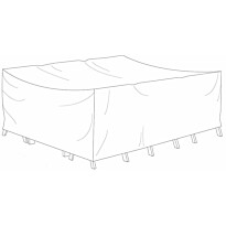 Kalustesuoja ruokailuryhmälle Hillerstorp, 220x150x110cm, polyesteri, harmaa