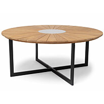 Pöytä Hillerstorp Ringsjö, Ø180cm, tiikki/alumiini