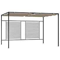 Huvimaja sisäänvedettävä katto 3x4x2,3 m 180 g/m² taupe