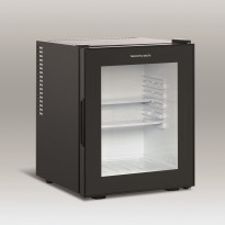 Jääkaappi lasiovella Scandomestic MB32BGD, 39cm, musta