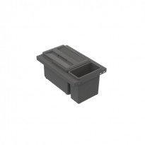 Jätelajittelujärjestelmä IMA Cube Basic Low, M30, 8L + 3L, tummanharmaa