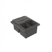 Jätelajittelujärjestelmä IMA Cube Basic Low, M40, 2x8L, tummanharmaa