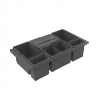 Jätelajittelujärjestelmä IMA Cube Basic Low, M80, 4x8L + 2x3L, tummanharmaa