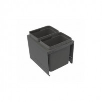 Jätelajittelujärjestelmä IMA Cube Compact, M40, 2x10L, tummanharmaa