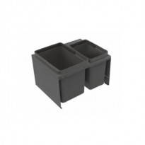 Jätelajittelujärjestelmä IMA Cube Compact, M50, 1x10L + 1x19L, tummanharmaa