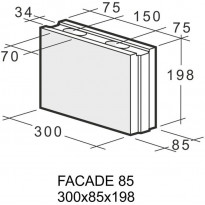 Weber Kahi Facade 85, 300x85x198mm, 1kpl