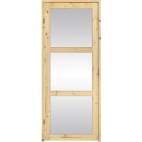 Saunan ovi SLB, 7-8x19, kirkas lasi, puuvalmis