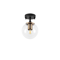 Kattovalaisin Linento Lighting Atmaca, musta/messinki