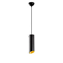 Kattovalaisin Linento Lighting Sivani, musta/keltainen