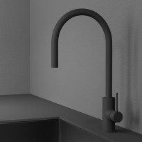 Keittiöhana by Scandtap Accent Coal, APK-liitännällä, ulosvedettävä juoksuputki