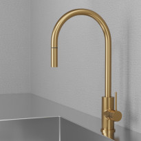 Keittiöhana Scandtap Steel Accent Sand D, pesukoneventtiilillä, messinki