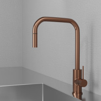 Keittiöhana Scandtap Steel Accent Square Amber D, kupari