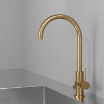 Keittiöhana Scandtap Steel Equip Sand D, APK-liitäntä, messinki