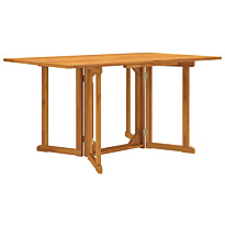 Kokoontaittuva puutarhan perhospöytä 150x90x75 cm, tiikki