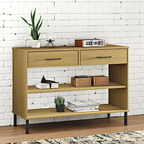 Konsolikaappi Oslo 98x35x70cm, metallijalat, mänty, eri värejä