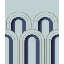 Kuvatapetti Rebel Walls Arch Deco Blue, non-woven, mittatilaus