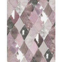 Kuvatapetti Rebel Walls Big Harlequin Plum, non-woven, mittatilaus