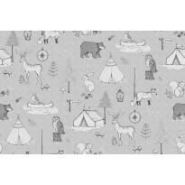 Kuvatapetti Rebel Walls Camping Trip Grey, non-woven, mittatilaus
