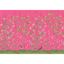 Kuvatapetti Rebel Walls Chinoiserie Chic Fuchsia, non-woven, mittatilaus
