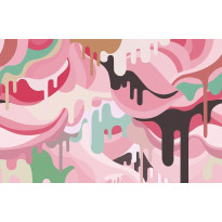 Kuvatapetti Rebel Walls Dripping Rainbow Marshmallow, non-woven, mittatilaus