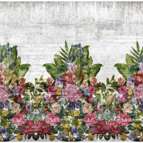 Kuvatapetti Rebel Walls Flower Burst Concrete, non-woven, mittatilaus