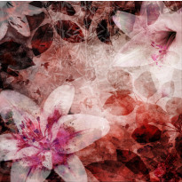 Kuvatapetti Rebel Walls Garden of Dreams Red, non-woven, mittatilaus