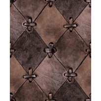 Kuvatapetti Rebel Walls Leather Rhombs Vintage, non-woven, mittatilaus