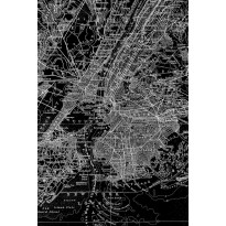 Kuvatapetti Rebel Walls Map of NY, non-woven, mittatilaus