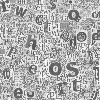 Kuvatapetti Rebel Walls Newspaper Letters, non-woven, mittatilaus