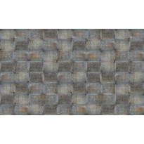 Kuvatapetti Rebel Walls Tin Plates Ontario Black, non-woven, mittatilaus