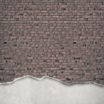 Kuvatapetti Rebel Walls Well-Worn Brick Wall Old Style, non-woven, mittatilaus