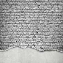 Kuvatapetti Rebel Walls Well-Worn Brick Wall White, non-woven, mittatilaus