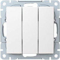 1+1+1-kytkin Abb Saga, uppoasennus, 16AX, 250V, IP21, UKJ, 0X, valkoinen