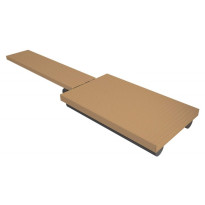Laituri Savorak kansi 2,4x4,0m + kävelysilta 1,2x5m putkiponttonit 2x3900mm + 1x1200mm