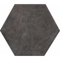 Lattialaatta Kymppi-Lattiat Concrete hex Black, 14x16cm