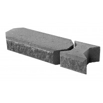 Lohkokansikivi Lakka, musta 480x200x100mm ja 80x200x100mm
