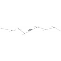 LED-kattovalaisin Trio Indira, 340cm, harjattu teräs