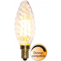 LED-kierrekynttilälamppu Star Trading Soft Glow 353-06-1, Ø35x98mm, E14, kirkas, 4W, 2100K, 350lm