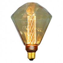 LED-Lamppu Finvalo Diamond, E27, 3.5W, 2000K, ruskea