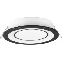 LED-upotettava plafondi Trio Core, 15 cm, mattamusta