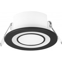 LED-upotettava plafondi Trio Core, 8,2 cm, mattamusta