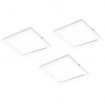 LED-kalustevalaisin Limente Flat 12 LUX, 3 kpl + virtalähde, valkoinen/musta