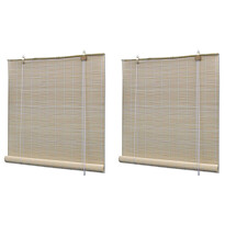 Luonnolliset bambu rullaverhot 2 kpl 120x160 cm